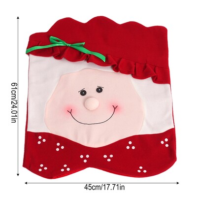 Huse pentru scaune de Crăciun Huse pentru scaune pentru Moș Crăciun Costum pentru scaune de Crăciun Huse din spate pentru decorațiuni de bucătărie de petrecere Huse pentru scaune pentru cameră de vacanță