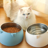 200 ml-es többszínű kisállat etetőtál rozsdamentes acél macska kutya itatótál csúszásmentes nyakvédő kisállat kiegészítők