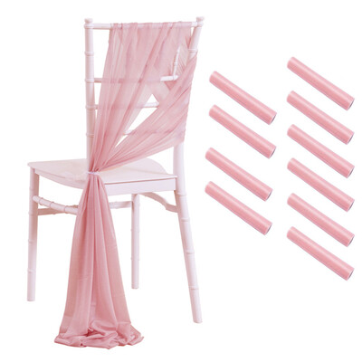 10 db-os szett Like Chiffon Székszárnyak Esküvői szék dekoráció folyosó dekorációhoz Party bankett rendezvény Babazuhany, 17x250 cm hosszú