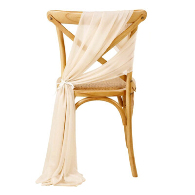 10 db-os szett Like Chiffon Székszárnyak Esküvői szék dekoráció folyosó dekorációhoz Party bankett rendezvény Babazuhany, 17x250 cm hosszú