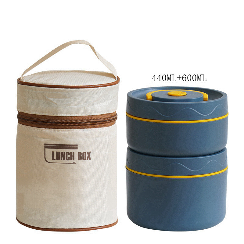 304 nerūdijančio plieno izoliuota priešpiečių dėžutė dvisluoksnė nešiojama priešpiečių dėžutė izoliuota kibiras biuro darbuotojas studentas uždaryta priešpiečių dėžutė su dangteliu