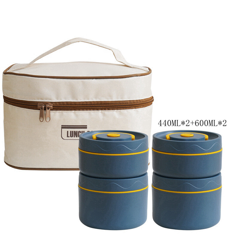 304 nerūdijančio plieno izoliuota priešpiečių dėžutė dvisluoksnė nešiojama priešpiečių dėžutė izoliuota kibiras biuro darbuotojas studentas uždaryta priešpiečių dėžutė su dangteliu