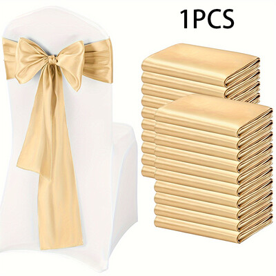 Szatén székszárnyak íjak Univerzális székszalag szalag szalag Esküvői fogadás Rendezvények Bankettek Szállodai rendezvény Székhuzat Dekoráció