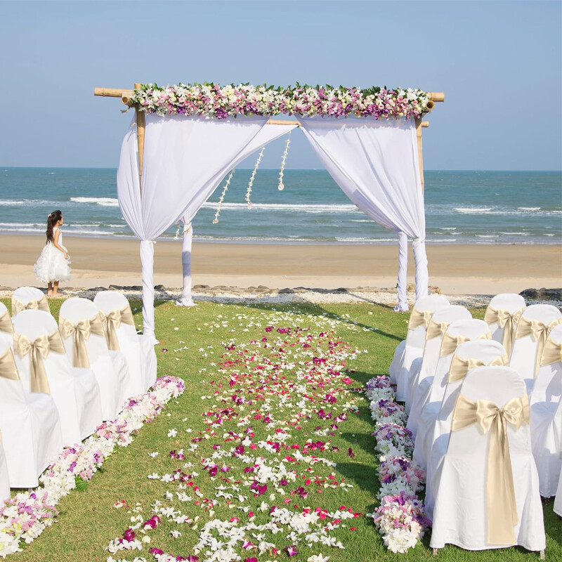 Szatén székszárnyak íjak Univerzális székszalag szalag szalag Esküvői fogadás Rendezvények Bankettek Szállodai rendezvény Székhuzat Dekoráció