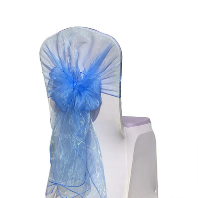 Organza székszárnyak Esküvői székpánt Kapucnis masnihuzat szék Szár tüll szövet Tutu szoknya babazuhany dekoráció party kellékek