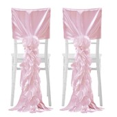 Szatén Romantikus Esküvői Székhuzat Szalagok Székkötő háttámlák parti bankett dekorációhoz Esküvői dekoráció Csomó szék csípőpántok