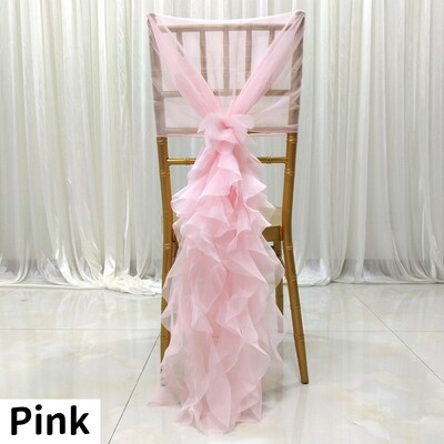 Decorație pentru spate scaun din tul Organza Tifon transparent Cerceve pentru scaun Volane Cerceve pentru scaun Hotel Nuntă Banchet Decoratiuni pentru petrecere