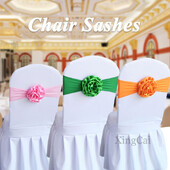 1 bucăți elastic pentru canapea pentru scaun, centură, fundă cu nod de flori, pentru hotel, țară, ceremonie de nuntă, evenimente, petrecere de aniversare, decorațiuni pentru casă