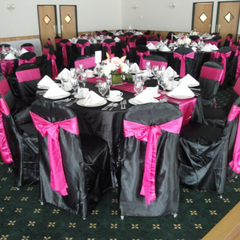 10 buc/lot Cerceve pentru scaun negru Decorație pentru scaun de nuntă Husă din material satinat Decorare pentru petrecere Cerceve pentru scaun pentru ziua de naștere 15*275CM