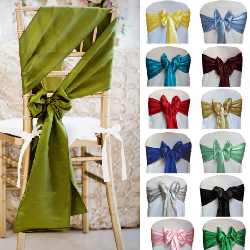 10 buc/lot Cerceve pentru scaun negru Decorație pentru scaun de nuntă Husă din material satinat Decorare pentru petrecere Cerceve pentru scaun pentru ziua de naștere 15*275CM