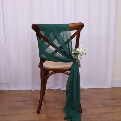 Cerceve pentru scaune albe 10 pachete 17x250 cm Scaun de nunta cu culoar lung Decoratiuni laterale din spate Tesatura transparenta din tul de biserica Draperii pentru scaune la vrac