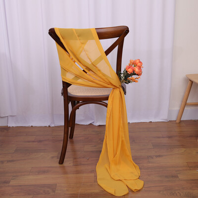 Cerceve pentru scaune albe 10 pachete 17x250 cm Scaun de nunta cu culoar lung Decoratiuni laterale din spate Tesatura transparenta din tul de biserica Draperii pentru scaune la vrac