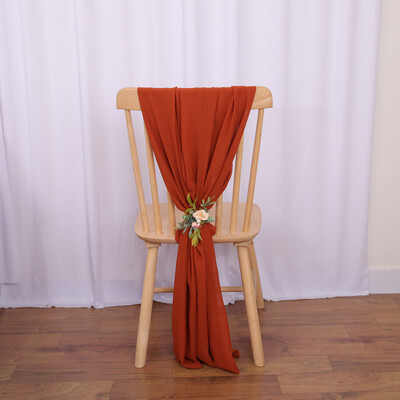 Cerceve pentru scaune albe 10 pachete 17x250 cm Scaun de nunta cu culoar lung Decoratiuni laterale din spate Tesatura transparenta din tul de biserica Draperii pentru scaune la vrac