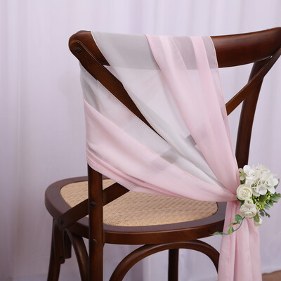 10 vnt. šifono kėdžių varčios Vestuvių kėdžių dekoravimui 16x275 cm ilgio Vestuvių koridorių dekoravimui Vakarėlis Banketas Renginys Kūdikių dušas