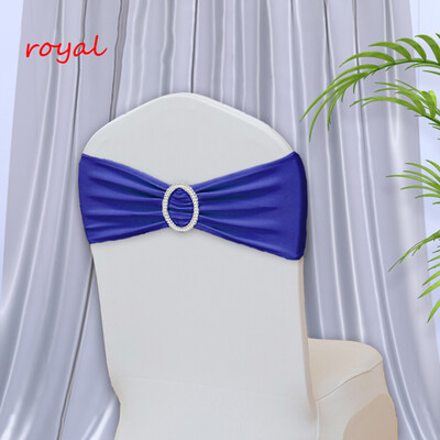 Scaun din Spandex Cerceve de flori pentru spate Banda elastica Curea Nod Arc cu Catarama Glisor pentru nunta Banchet Decorare petrecere