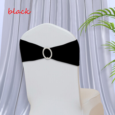 Scaun din Spandex Cerceve de flori pentru spate Banda elastica Curea Nod Arc cu Catarama Glisor pentru nunta Banchet Decorare petrecere