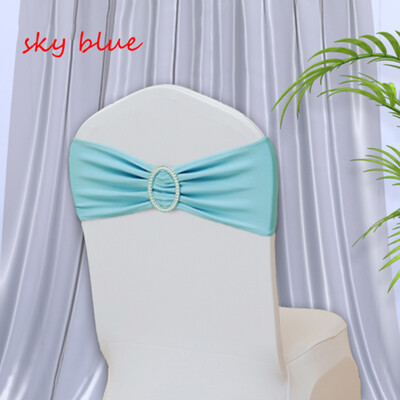 Scaun din Spandex Cerceve de flori pentru spate Banda elastica Curea Nod Arc cu Catarama Glisor pentru nunta Banchet Decorare petrecere