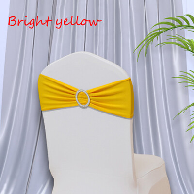 Scaun din Spandex Cerceve de flori pentru spate Banda elastica Curea Nod Arc cu Catarama Glisor pentru nunta Banchet Decorare petrecere