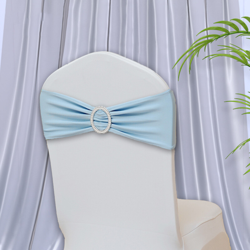 Scaun din Spandex Cerceve de flori pentru spate Banda elastica Curea Nod Arc cu Catarama Glisor pentru nunta Banchet Decorare petrecere
