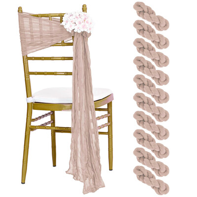 10 bucăți 30x275cm mov pentru decorare scaun de nuntă din tifon din pânză de brânză cerceve pentru scaun cu fundă pentru petrecere de recepție