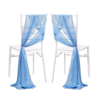 10 bucăți 17x250 cm caneluri pentru scaune din șifon ruginit 5 set huse pentru scaune de nuntă cu panglică decorare pentru scaune pentru petrecerea de nuntă