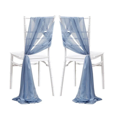 10 bucăți 17x250 cm caneluri pentru scaune din șifon ruginit 5 set huse pentru scaune de nuntă cu panglică decorare pentru scaune pentru petrecerea de nuntă