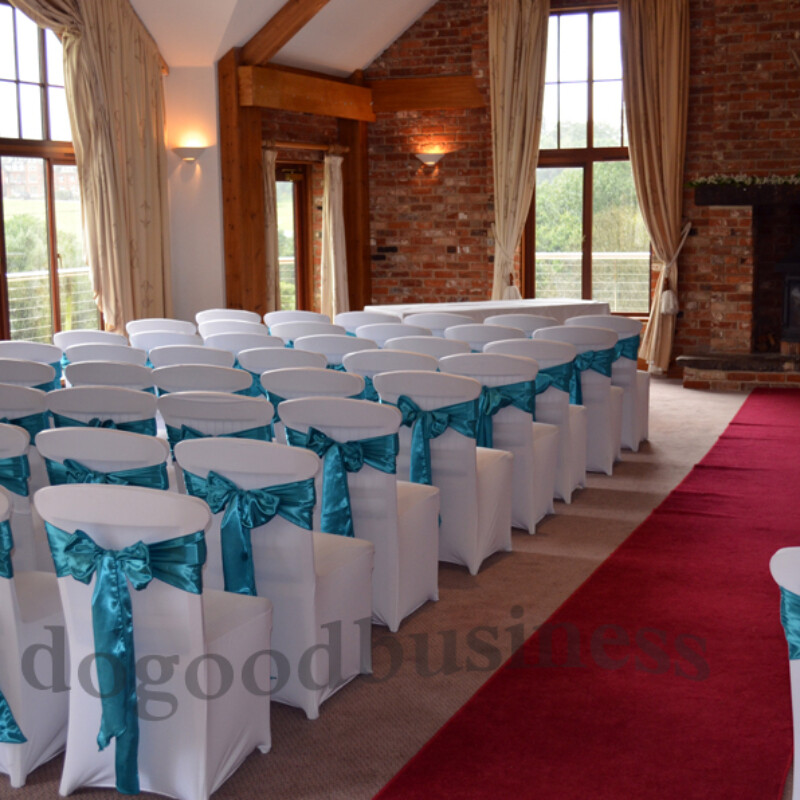 10 vnt/stal. Tamsiai žalios spalvos kėdės varčia Vestuvinės kėdės puošmena Satino medžiaga Uždangalas Vakarėlio dekoravimui Gimtadienio kėdės varčia 15*275CM