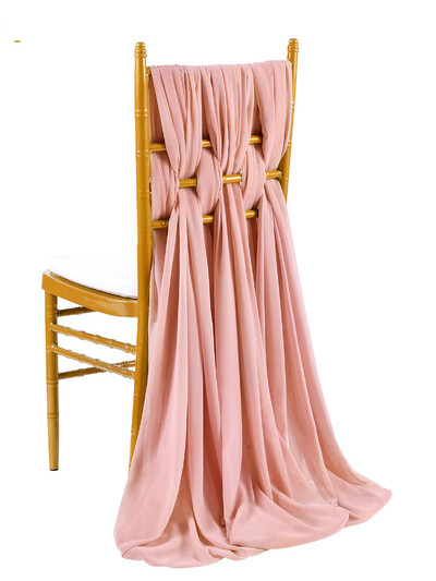 2 db sifon székszárny szett Esküvői székdísz 30x300cm csomós szalagok esküvői partikhoz bankett rendezvényekhez babazuhany dekorok