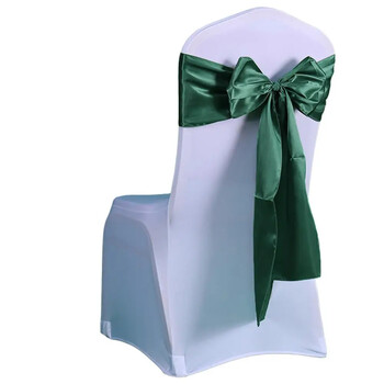 Χονδρικό 10 τμχ Satin Chair Sashes Chair Διακοσμητικό φιόγκο Σχεδιασμένο για δεξίωση γάμου πάρτι Ξενοδοχείο Διακόσμηση σπιτιού Προμήθειες δεξιώσεων