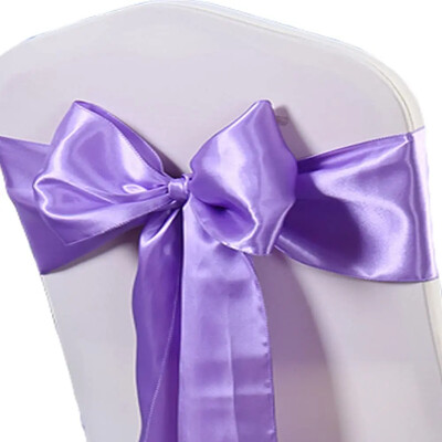 Comerț cu ridicata 10 bucăți de scaun din satin cu arc decorativ pentru scaun, proiectat pentru recepție de nuntă, petrecere, hotel, decorare a casei, consumabile pentru banchet