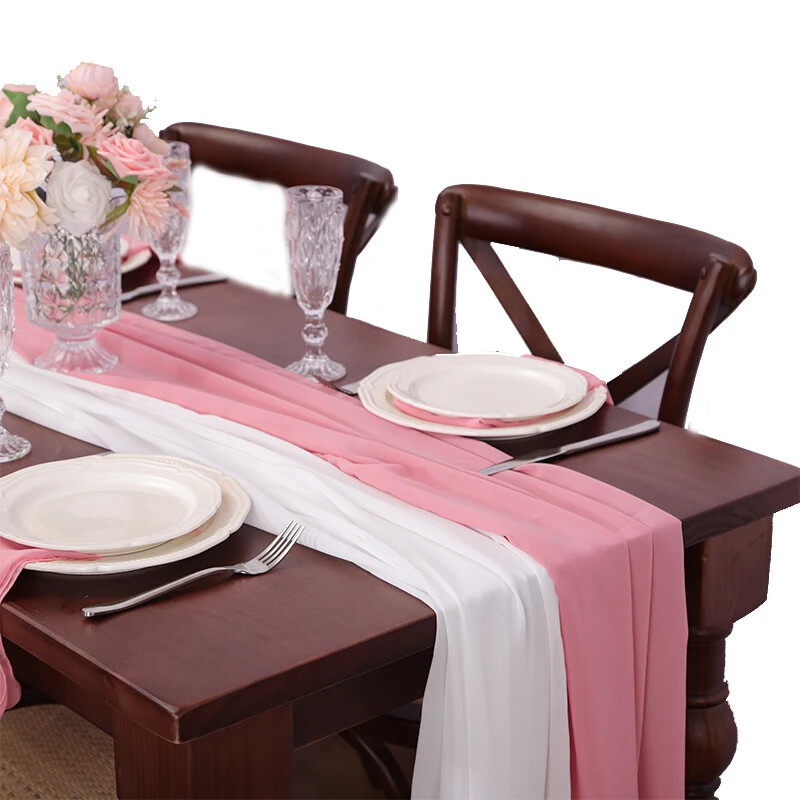 12 bucăți pentru scaune din șifon roz, 17x275 cm, huse pentru scaune de nuntă, panglici pentru petrecere de nuntă, ziua de naștere, ceremonie, decorare pentru culoar