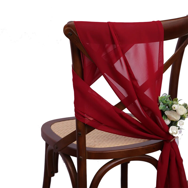 12 bucăți pentru scaune din șifon roz, 17x275 cm, huse pentru scaune de nuntă, panglici pentru petrecere de nuntă, ziua de naștere, ceremonie, decorare pentru culoar