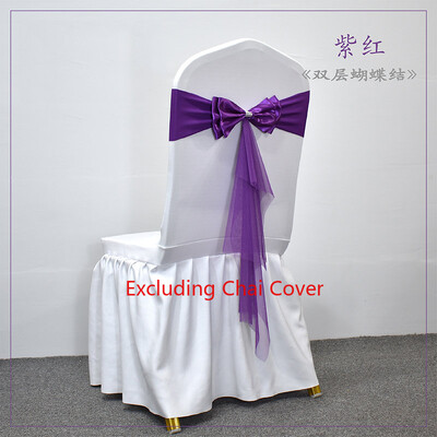 10 buc. Cerceve pentru scaune din spandex cu tifon, bandă de lycra pentru nuntă, funde pentru scaune elastice, pentru petreceri, articole de decorare a evenimentelor.