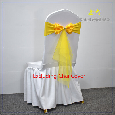 10 buc. Cerceve pentru scaune din spandex cu tifon, bandă de lycra pentru nuntă, funde pentru scaune elastice, pentru petreceri, articole de decorare a evenimentelor.