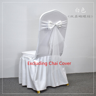 10 buc. Cerceve pentru scaune din spandex cu tifon, bandă de lycra pentru nuntă, funde pentru scaune elastice, pentru petreceri, articole de decorare a evenimentelor.