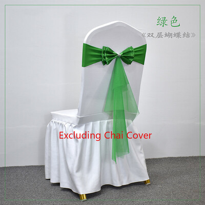 10 buc. Cerceve pentru scaune din spandex cu tifon, bandă de lycra pentru nuntă, funde pentru scaune elastice, pentru petreceri, articole de decorare a evenimentelor.