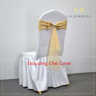 10 buc. Cerceve pentru scaune din spandex cu tifon, bandă de lycra pentru nuntă, funde pentru scaune elastice, pentru petreceri, articole de decorare a evenimentelor.