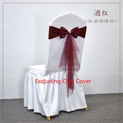 10 buc. Cerceve pentru scaune din spandex cu tifon, bandă de lycra pentru nuntă, funde pentru scaune elastice, pentru petreceri, articole de decorare a evenimentelor.