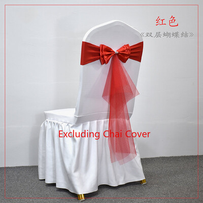 10 buc. Cerceve pentru scaune din spandex cu tifon, bandă de lycra pentru nuntă, funde pentru scaune elastice, pentru petreceri, articole de decorare a evenimentelor.
