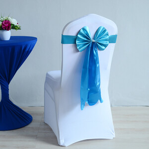 12 színű esküvői szék csomók dekoráció nagykereskedés PU szék Szár hosszú farkú pillangó csokornyakkendő kész szalag spandex szalag