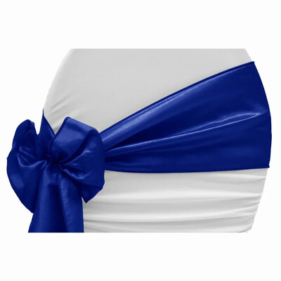 10 buc/lot cerceve pentru scaun din satin cu fundă pentru scaun de nuntă cu nod panglică cravate pentru petrecere, eveniment, hotel, banchet, decorațiuni pentru scaune de zi de naștere