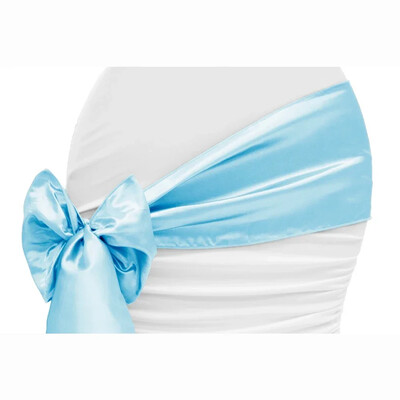 10 buc/lot cerceve pentru scaun din satin cu fundă pentru scaun de nuntă cu nod panglică cravate pentru petrecere, eveniment, hotel, banchet, decorațiuni pentru scaune de zi de naștere