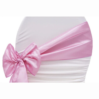 10 buc/lot cerceve pentru scaun din satin cu fundă pentru scaun de nuntă cu nod panglică cravate pentru petrecere, eveniment, hotel, banchet, decorațiuni pentru scaune de zi de naștere