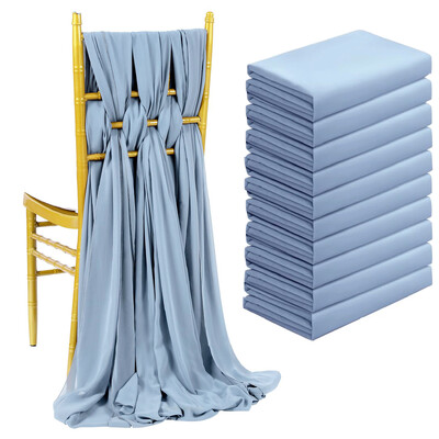 10 buc Decoratiuni pentru scaune de nunta Cercete pentru scaune din sifon Petrecere de nunta Banchet Eveniment Baby Shower Decor de nunta Ziua Indragostitilor, 30X180CM