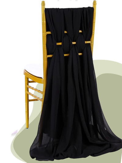 10 buc Decoratiuni pentru scaune de nunta Cercete pentru scaune din sifon Petrecere de nunta Banchet Eveniment Baby Shower Decor de nunta Ziua Indragostitilor, 30X180CM