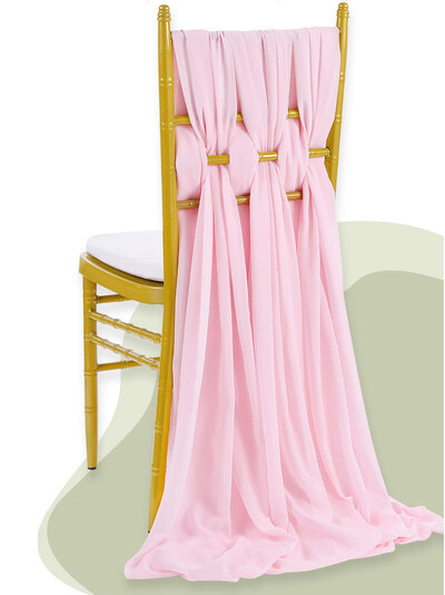 10 buc Decoratiuni pentru scaune de nunta Cercete pentru scaune din sifon Petrecere de nunta Banchet Eveniment Baby Shower Decor de nunta Ziua Indragostitilor, 30X180CM