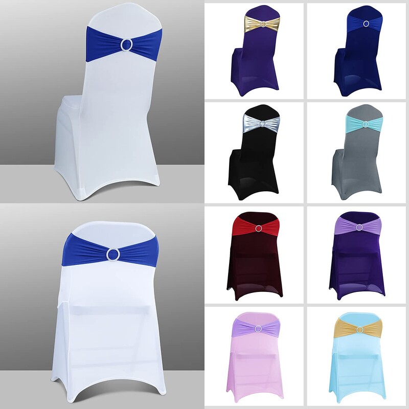 20 de bucăți de canape pentru scaune funde spandex pentru acoperire pentru scaun, cu glisor cu cataramă, cravate elastice universale pentru scaun pentru decorarea banchetelor, petrecerii de nuntă