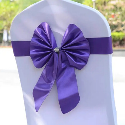 10 vnt/stal. PU varčios elastinė peteliškė Paruošta kėdžių juosta, skirta vestuvių vakarėliui viešbučių banketų renginių dekoravimui