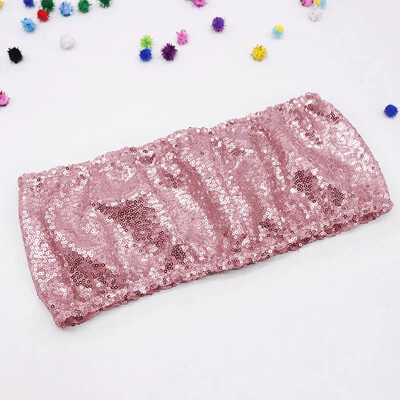 10db Rose Gold Silver Spandex flitteres szék pántok Elasztikus esküvői csillogó szék csokornyakkendők Hotel rendezvény party dekoráció