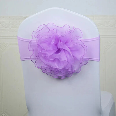 Vysokokvalitné 1ks veľké kvetinové bezpečnostné pásy s mašľou pre hotelové bankety, svadobné oslavy, dekorácie stoličiek, kravaty, saténový uzol, zadná stuha